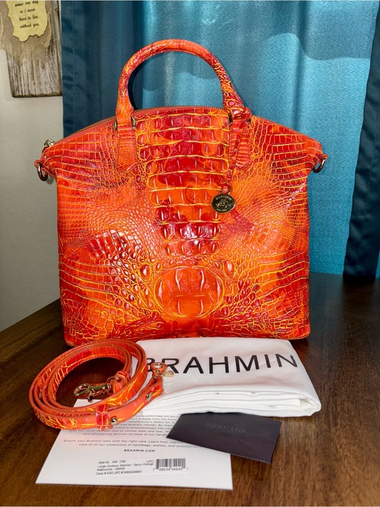 Brahmin Handbags - **SOLD**Brahmin EUC Lrg Duxbury - Spicy Orange - FRONT EYE - Like New
